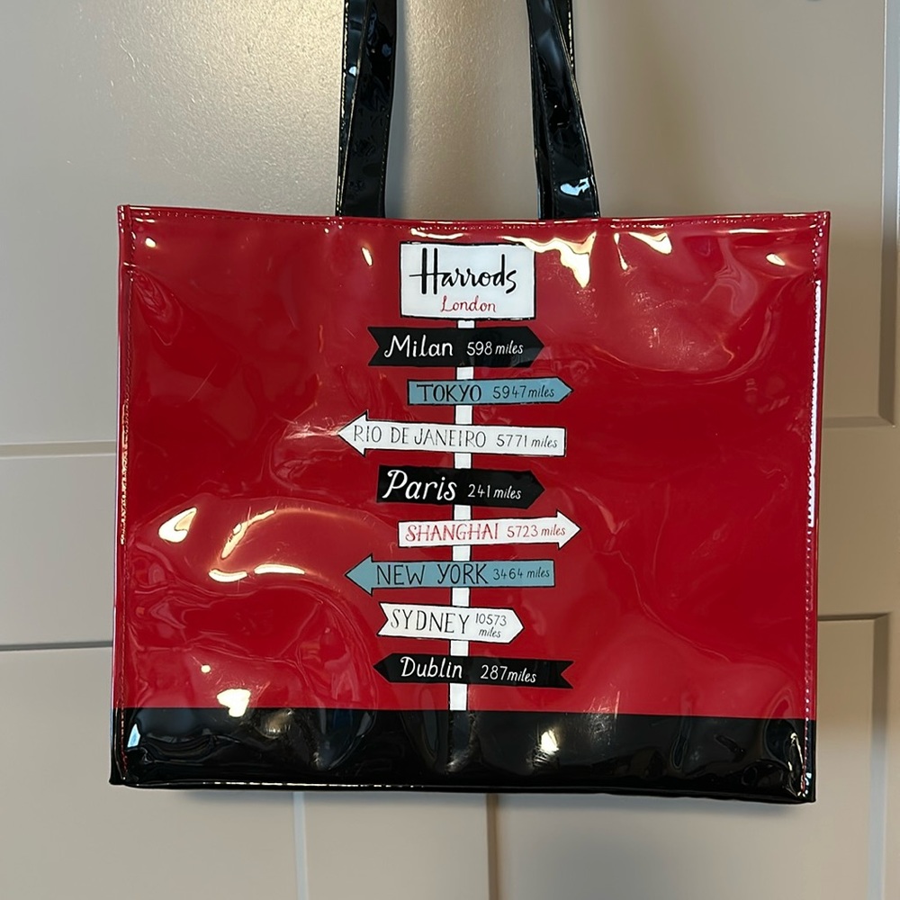 Harrods of London Vinyl Tote